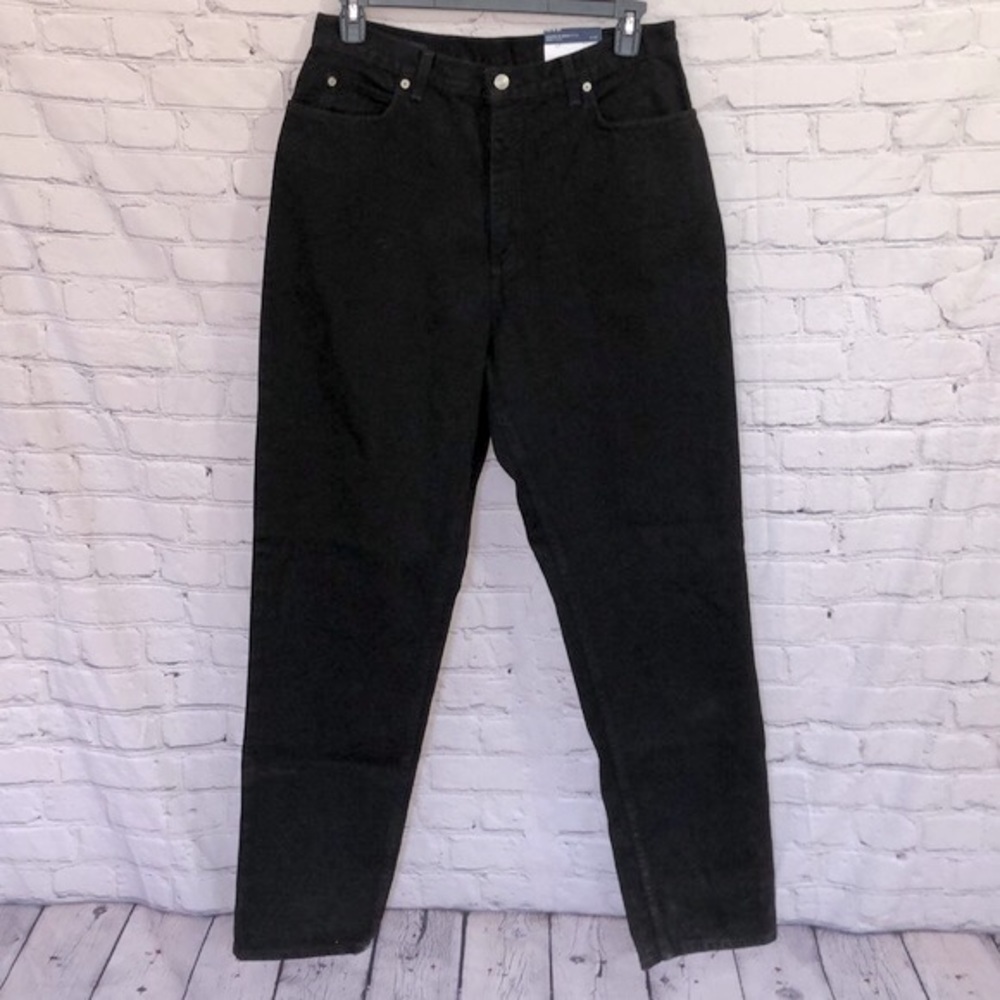 Lands’ End Jeans Tall High Rise Black Straight leg